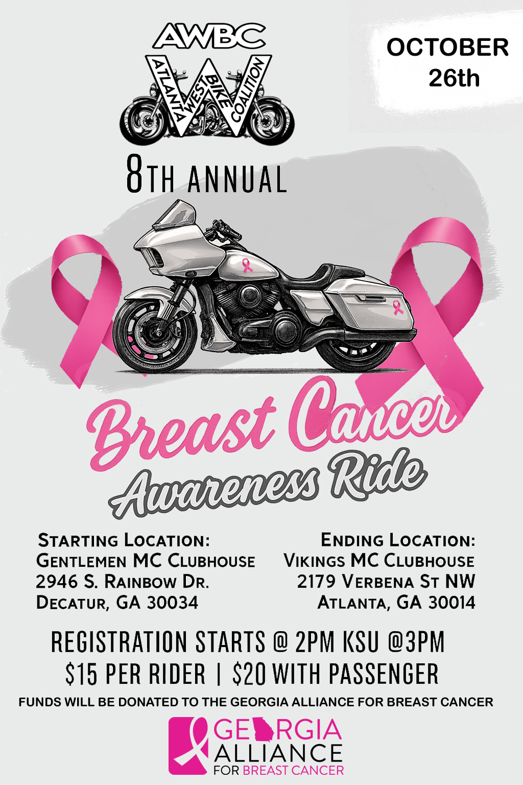 Cancer Awareness Ride Flyer